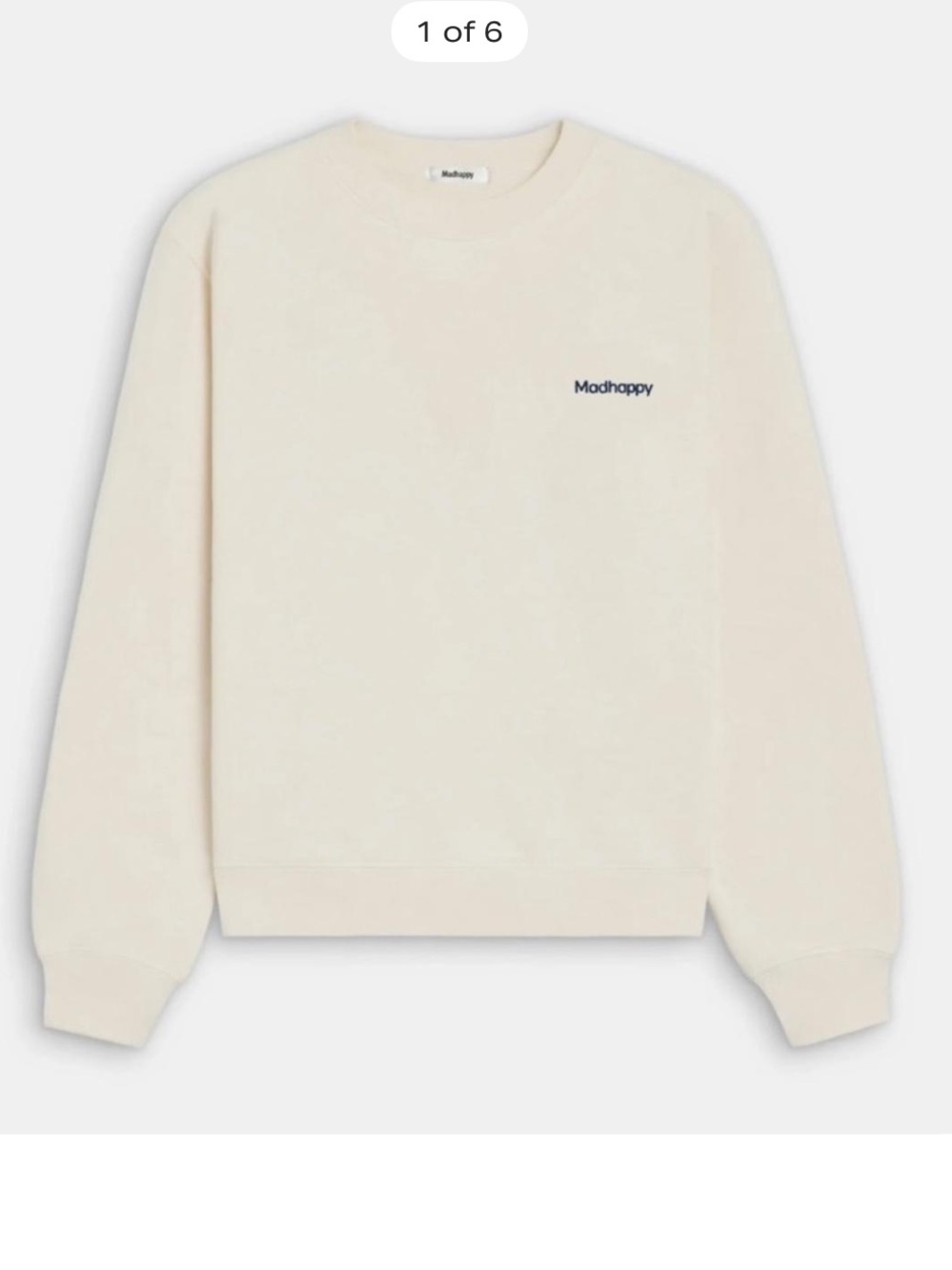 Madhappy SET — Cream Crewneck Sweatshirt & matching pants